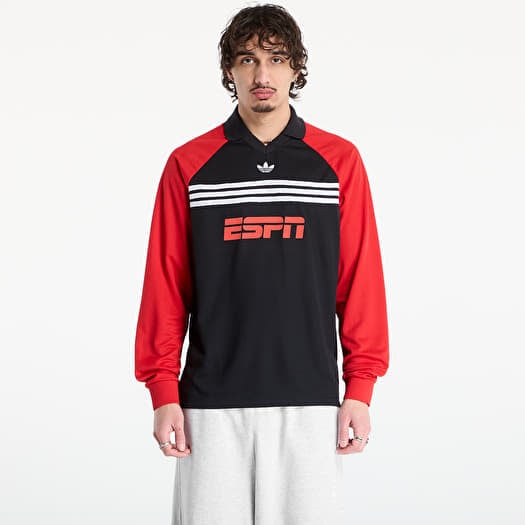 T-shirt adidas Chest Str Ls T Black/ Better Scarlet