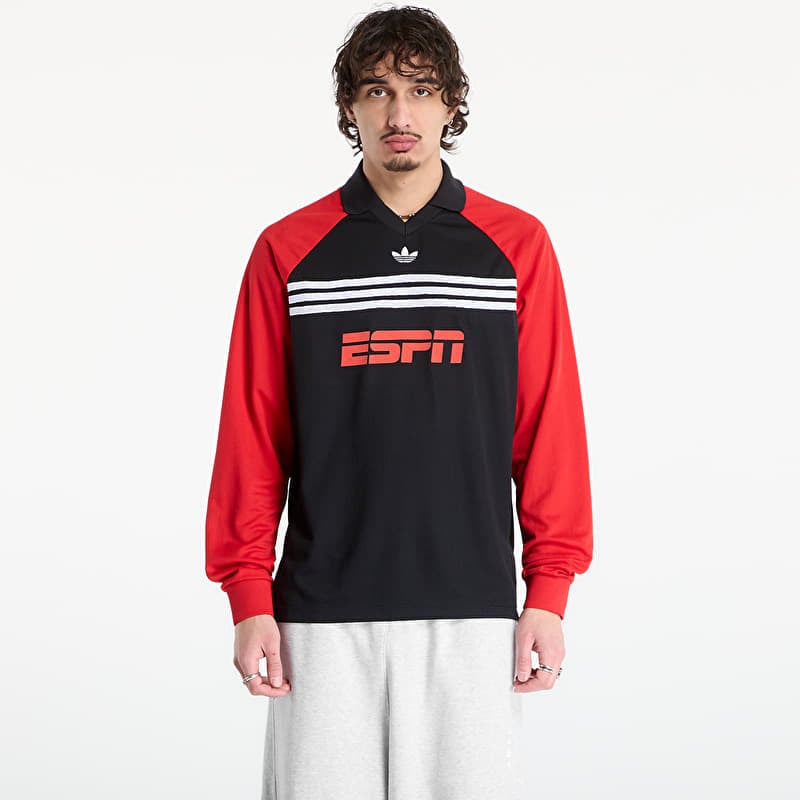 Tričko adidas Sponsored Archive Longsleeve Tee Black/ Better Scarlet