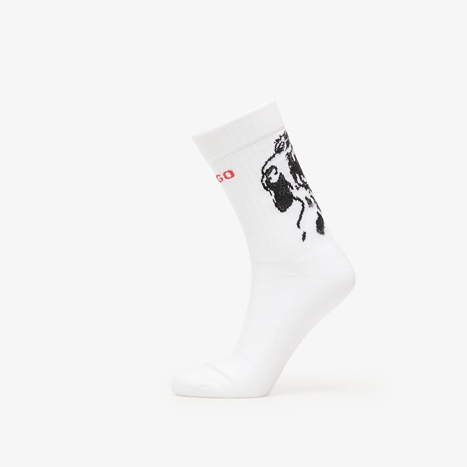 Șosete pentru bărbați Hugo Boss Qs Angry Dog Socks 3-Pack White