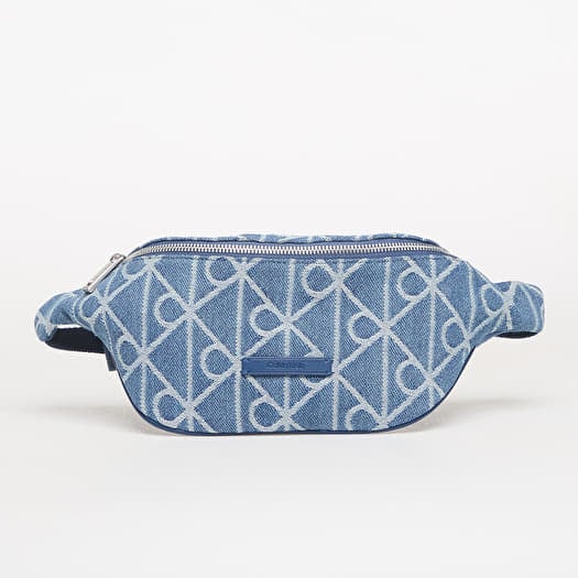 Ledvinka Calvin Klein Emblem Aop Denim Waistbag Blue