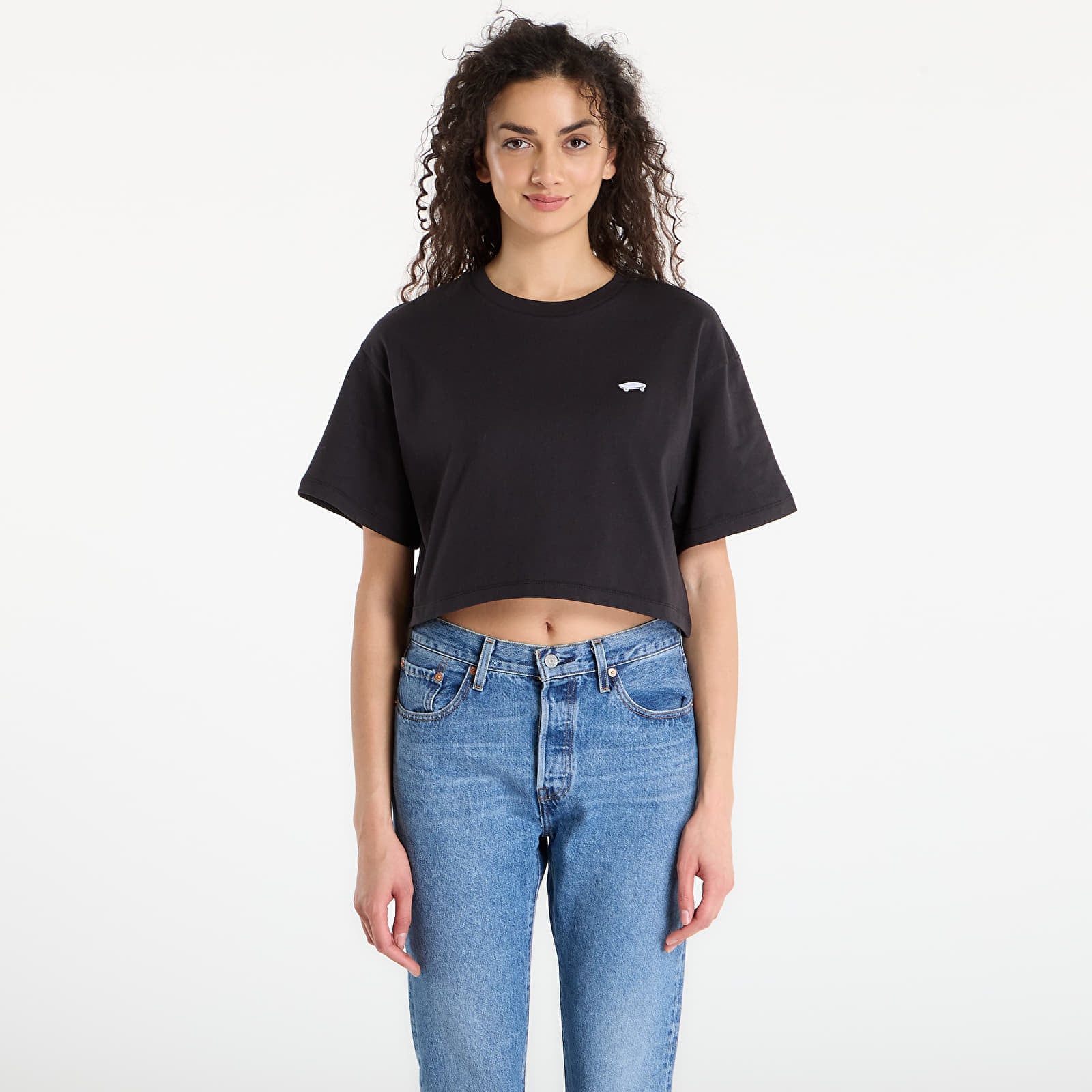 T-shirt Vans W Salton Relax Crop SS T-Shirt Black S