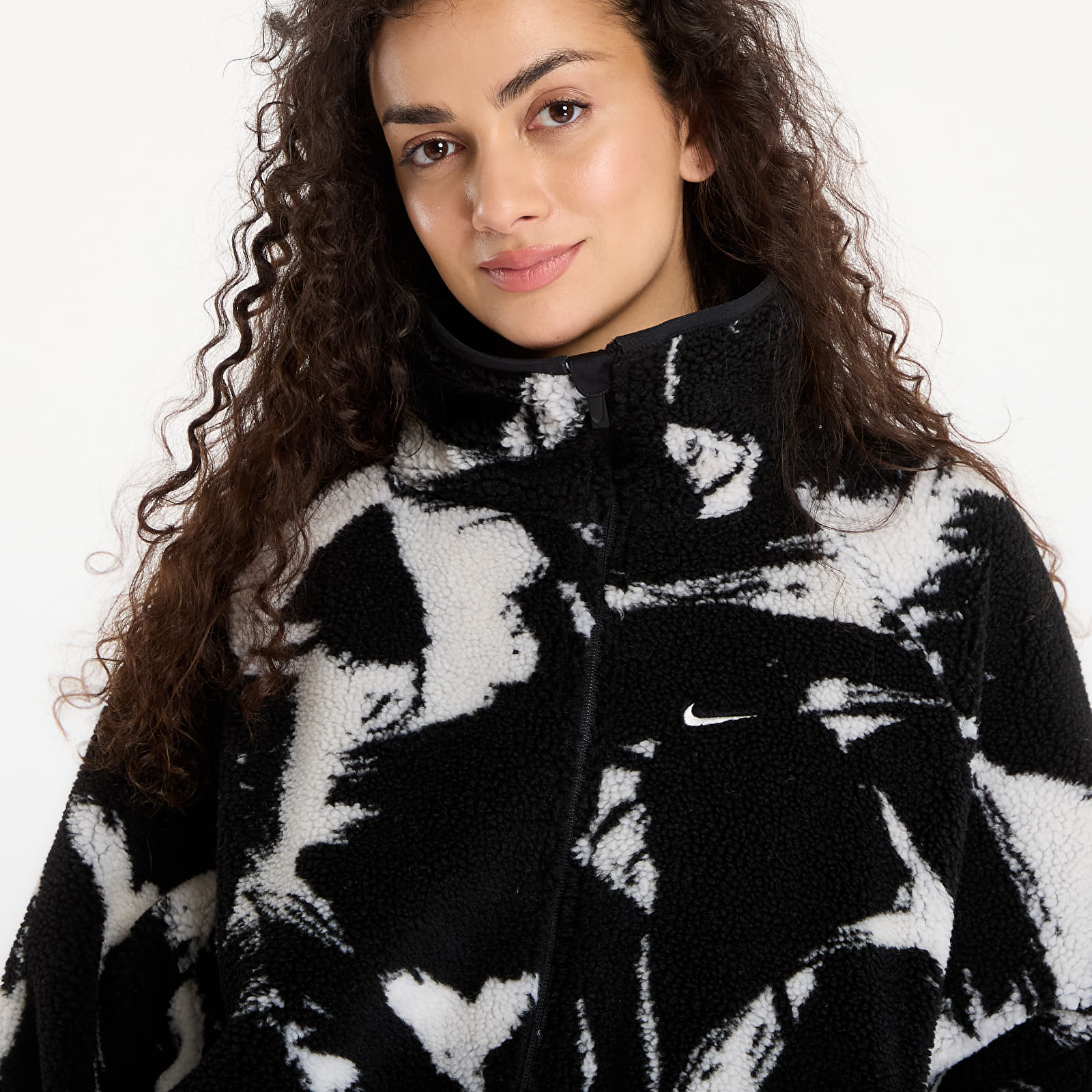 Hoodies and sweatshirts  Nike Sportswear Women's Oversized High-Pile Fleece Top Black/ Black/ Sail