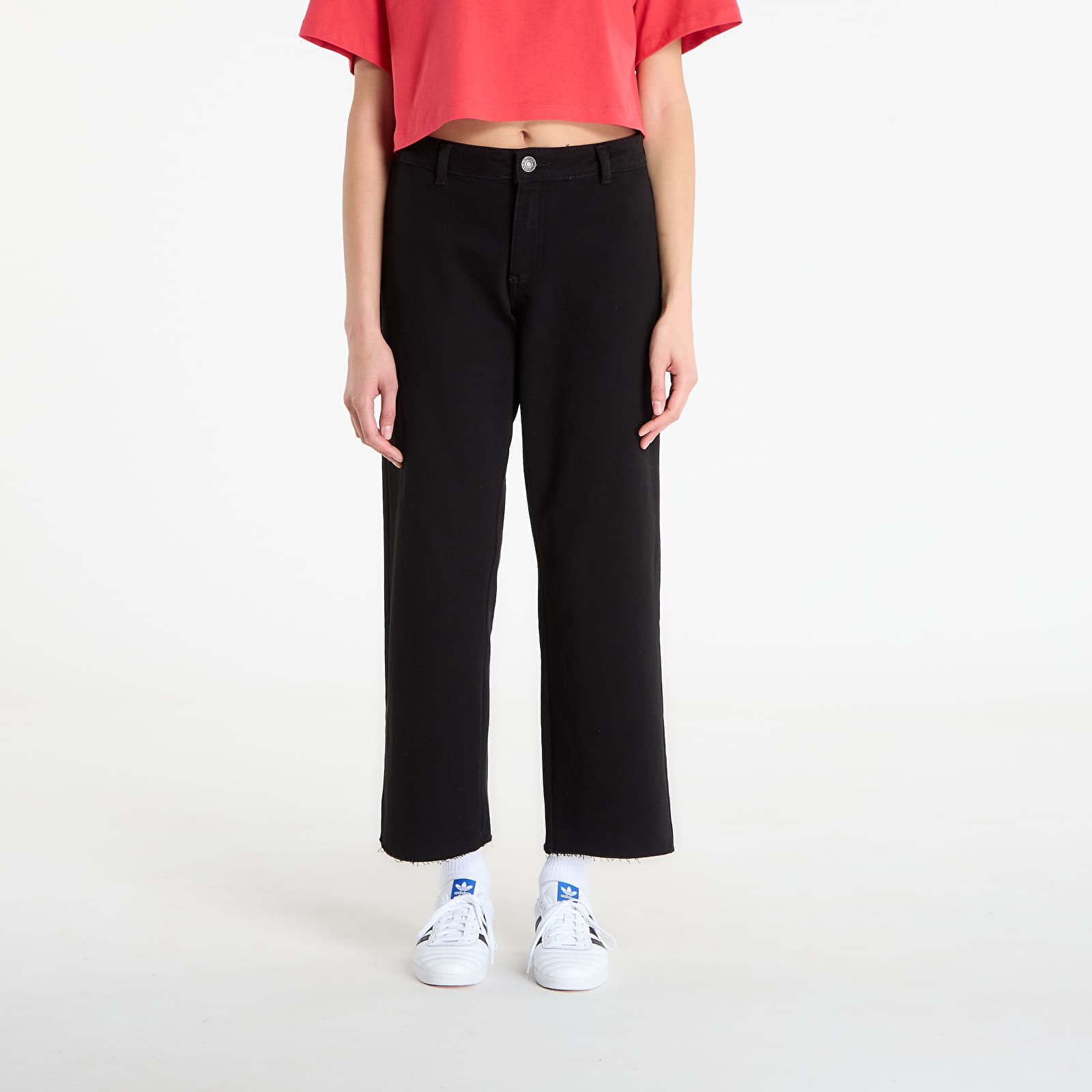 Sieviešu džinsi Urban Classics Ladies Relaxed Straight Fit Denim Black