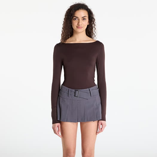 Tričko Urban Classics Ladies Slim Fit Longsleeve Warm Brown