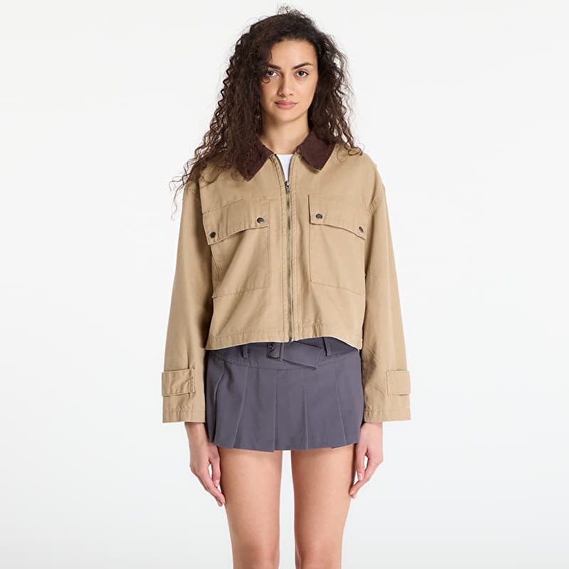 Jacket Urban Classics Ladies Workwear Cropped Cotton Jacket Union Beige