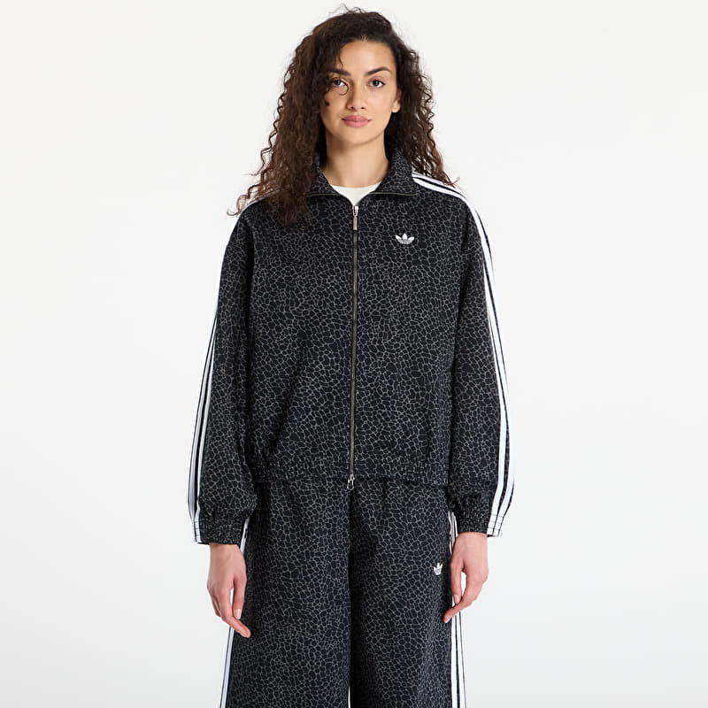 Jakna adidas Firebird Oversized Aop Denim Jacket Black/ Grey Six