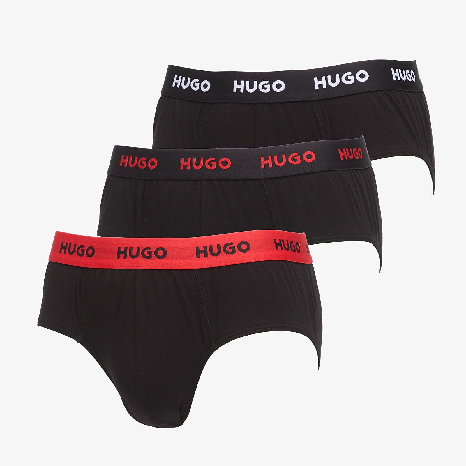 Pánské boxerky Hugo Boss Hip Brief 3-Pack Black