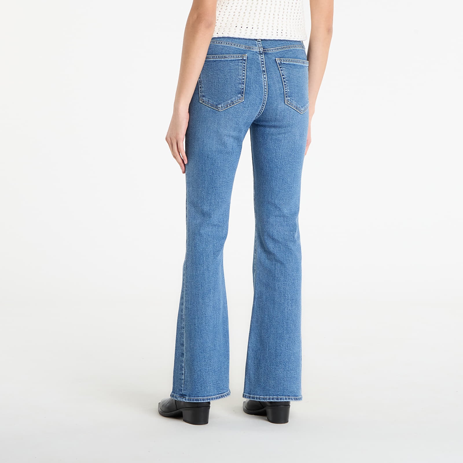 Džinsi GAP 70S Flare High Rise Med Heron Jeans Medium Wash