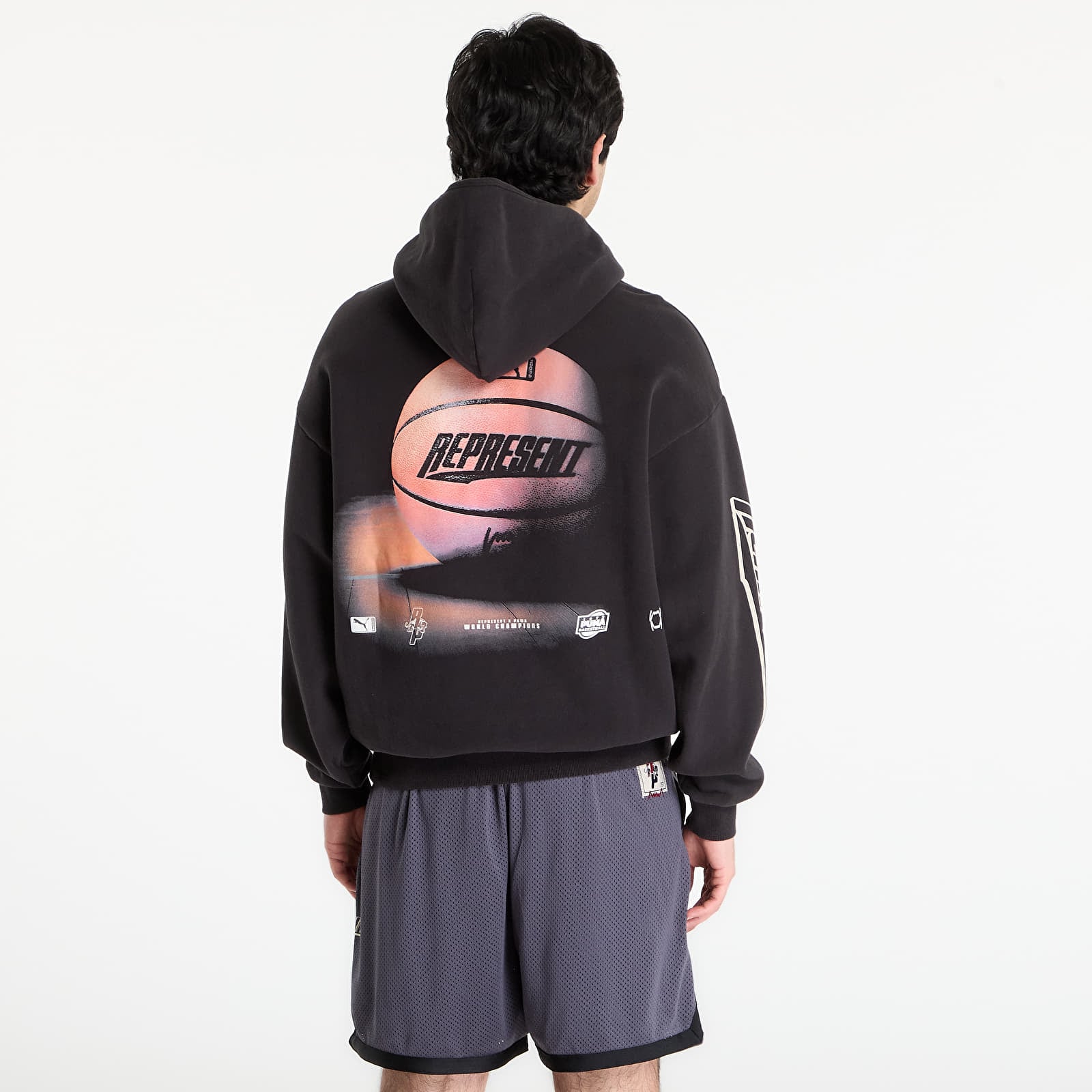 Pánske mikiny Puma x Represent LS Hoodie PUMA Black