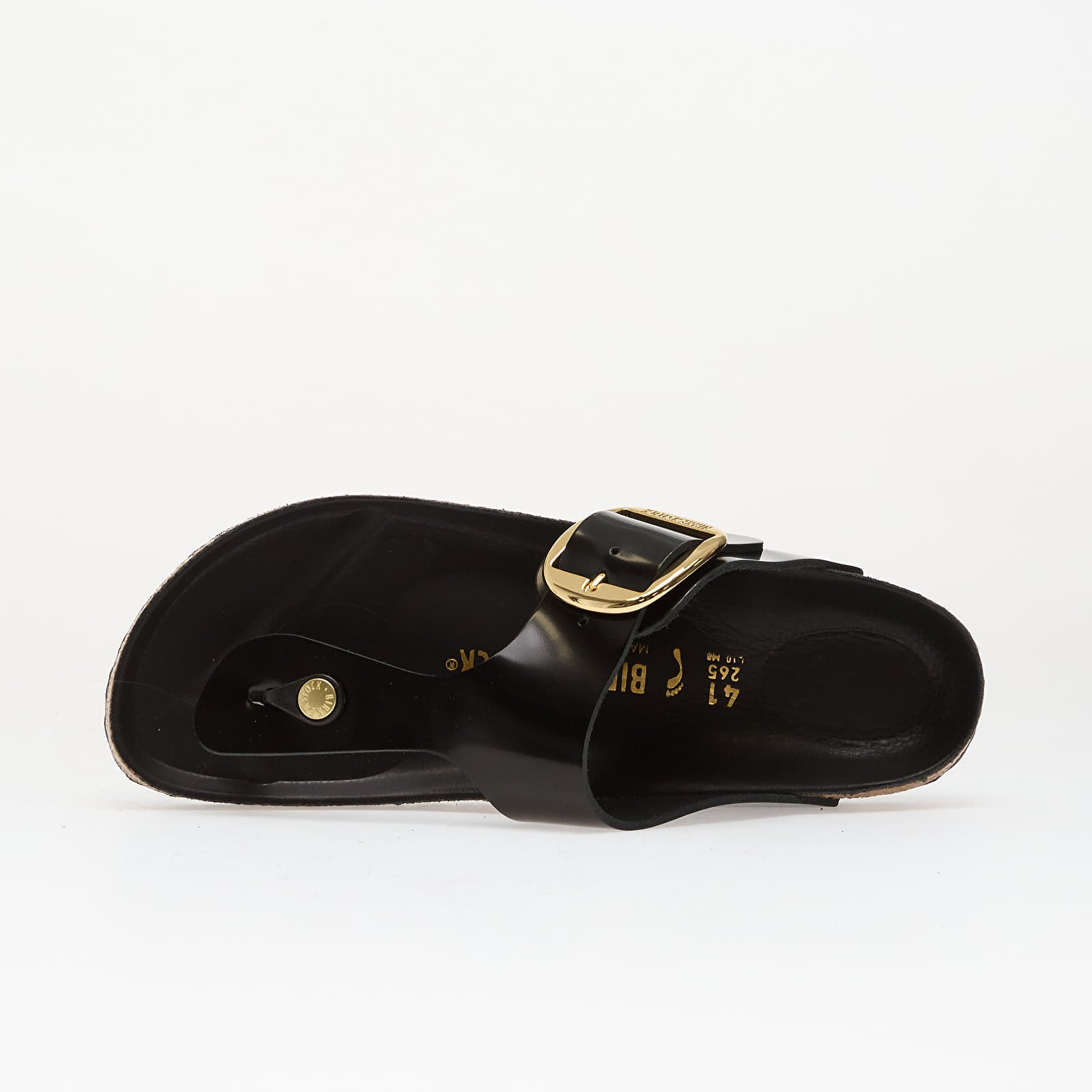 Dámske topánky a tenisky Birkenstock Gizeh Big Buckle Natural Leather Patent Women Nappa Glamour