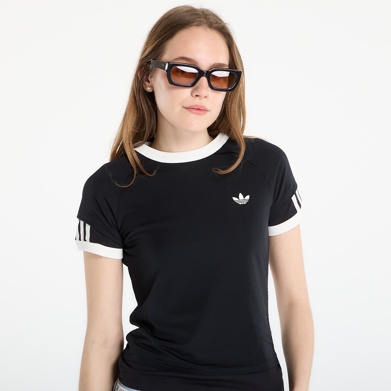 Sieviešu T-krekli adidas Layered Calitee Black/ Black