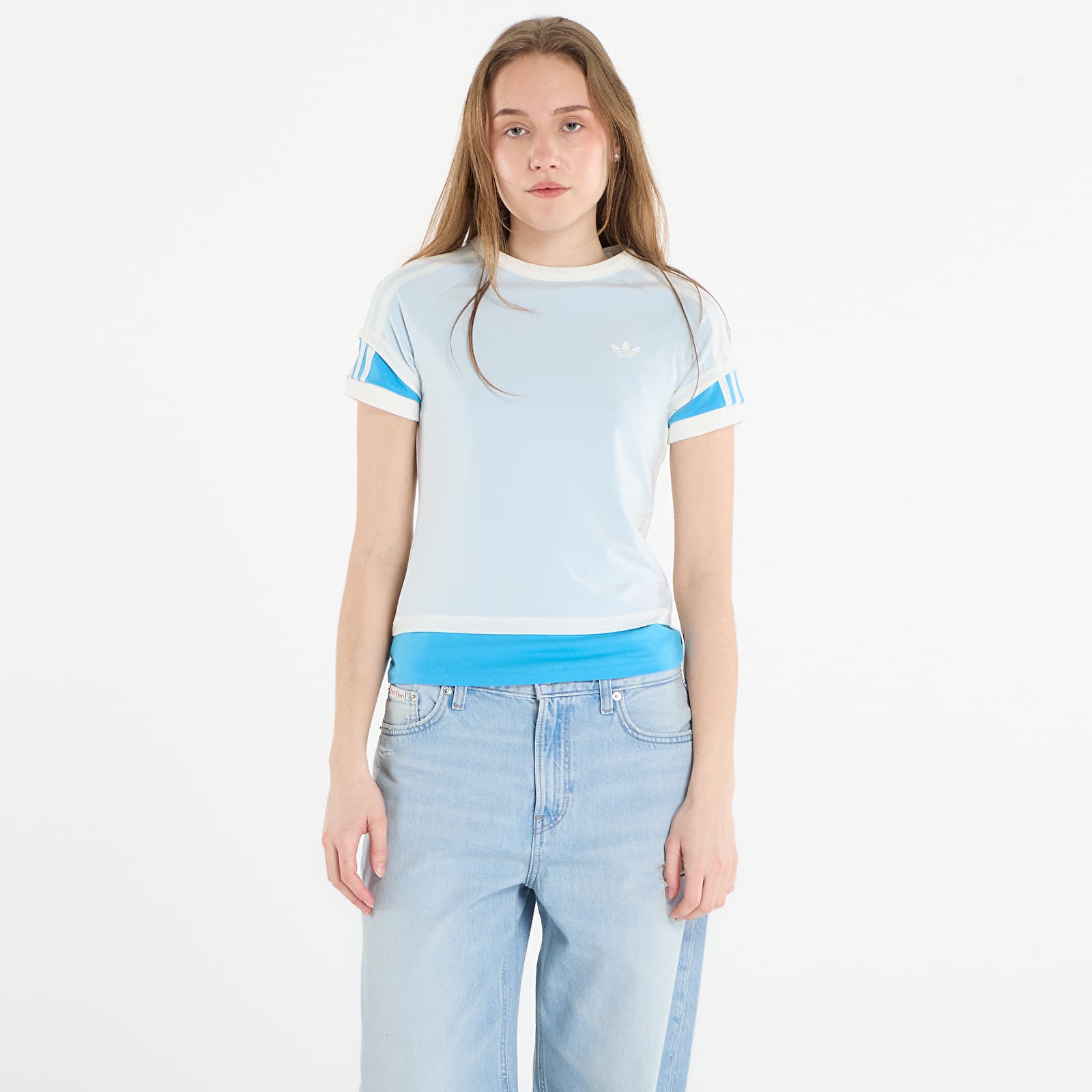 Tricou adidas Layered Calitee Off White/ Apskru L