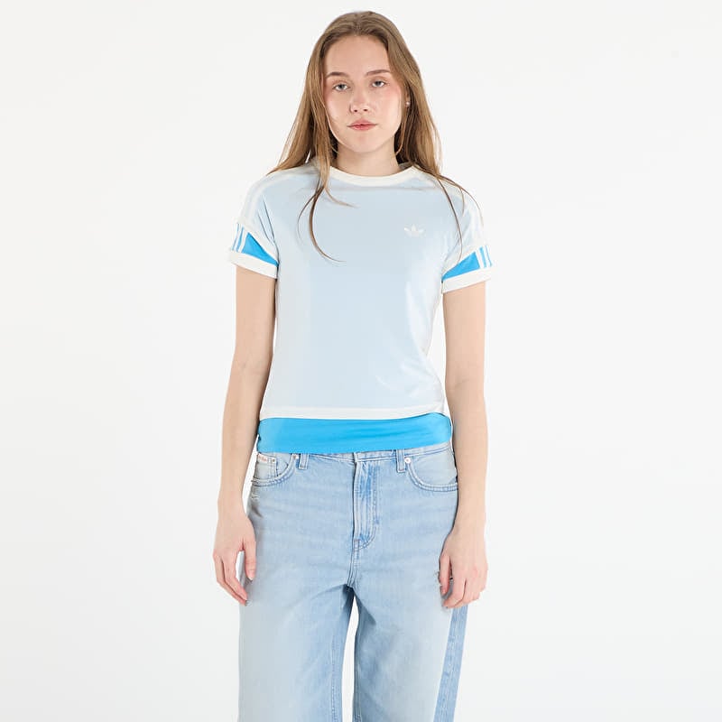 Maglietta adidas Double Layered Cali T-Shirt Off White/ App Sky Rush