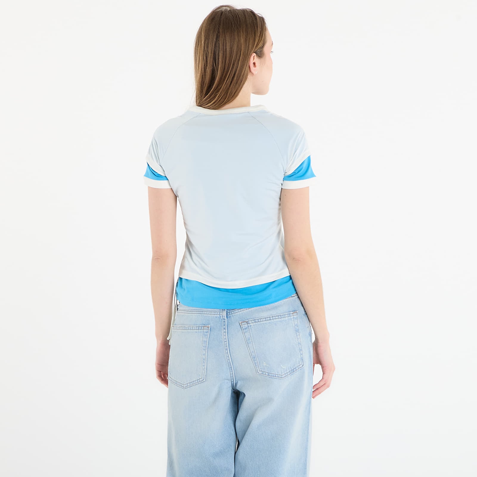 T-Shirts Frau adidas Layered Calitee Off White/ Apskru