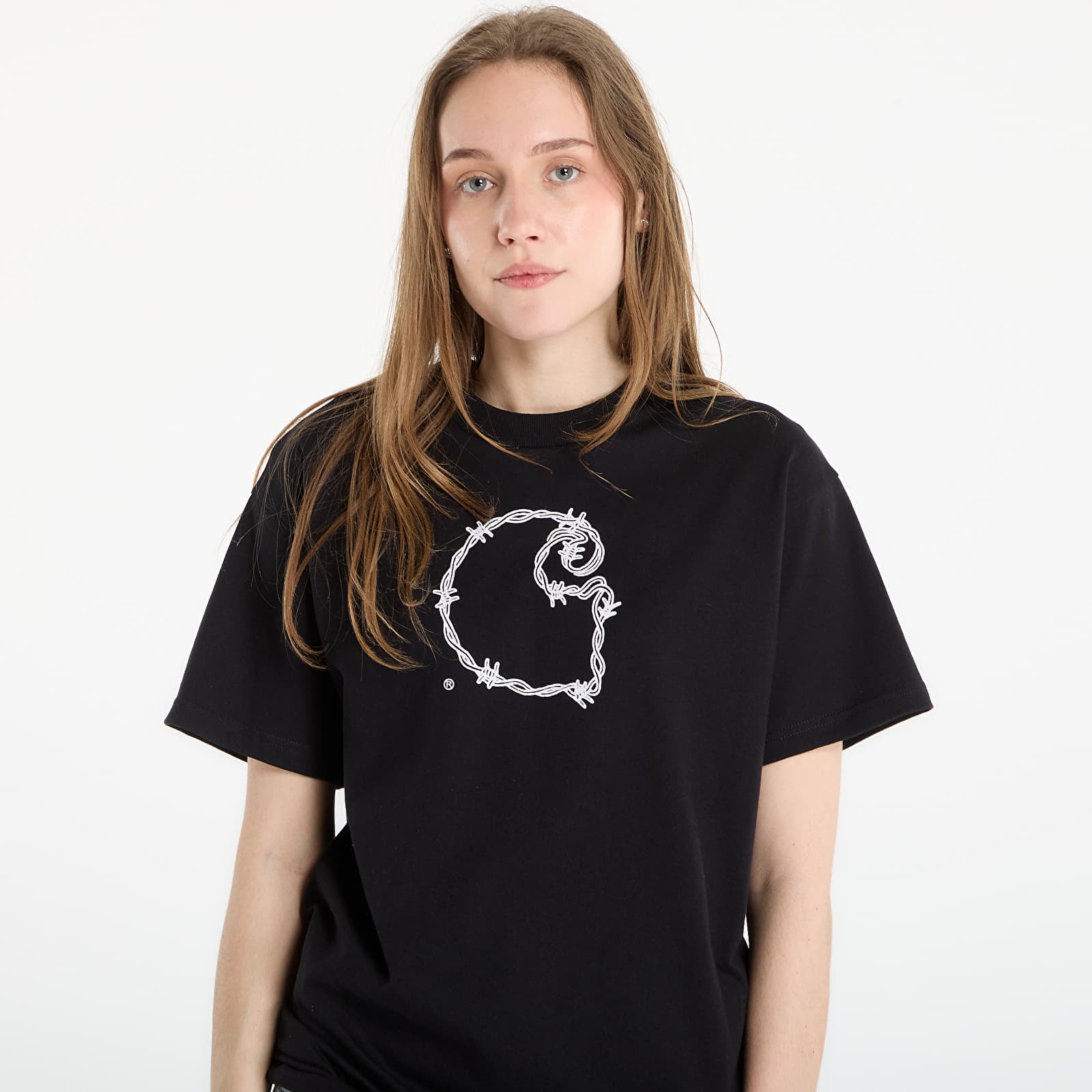 Miesten T-paidat Carhartt WIP S/S Barbwire C T-Shirt UNISEX Black