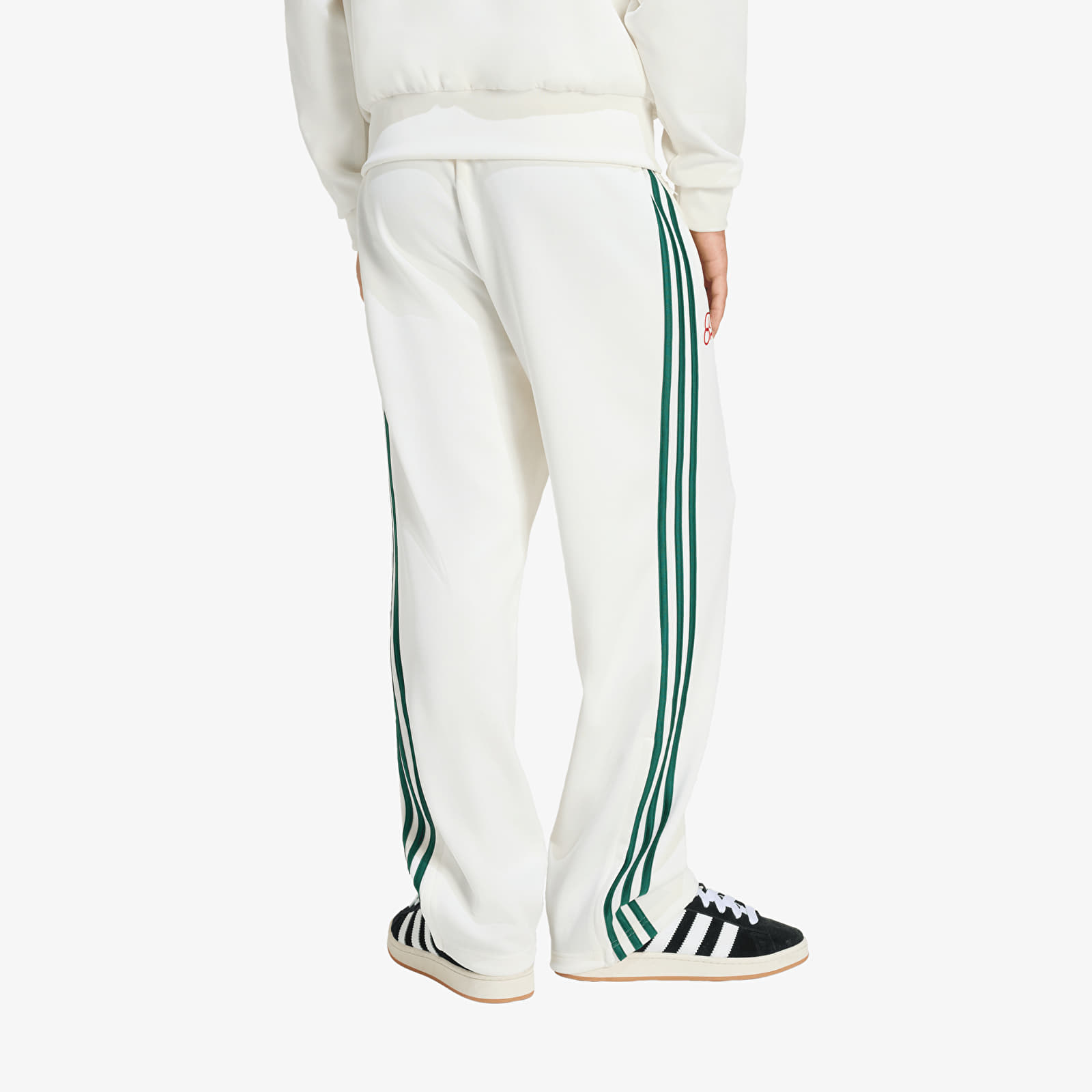 Pantaloni della tuta  adidas Track Pants Off White/ Collegiate Green