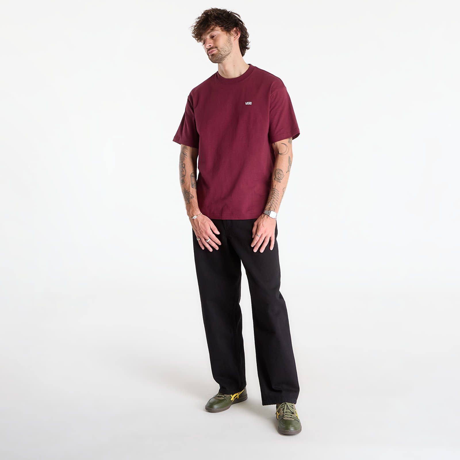 T-Shirts Vans Left Chest II Loose SS T-Shirt Burgundy