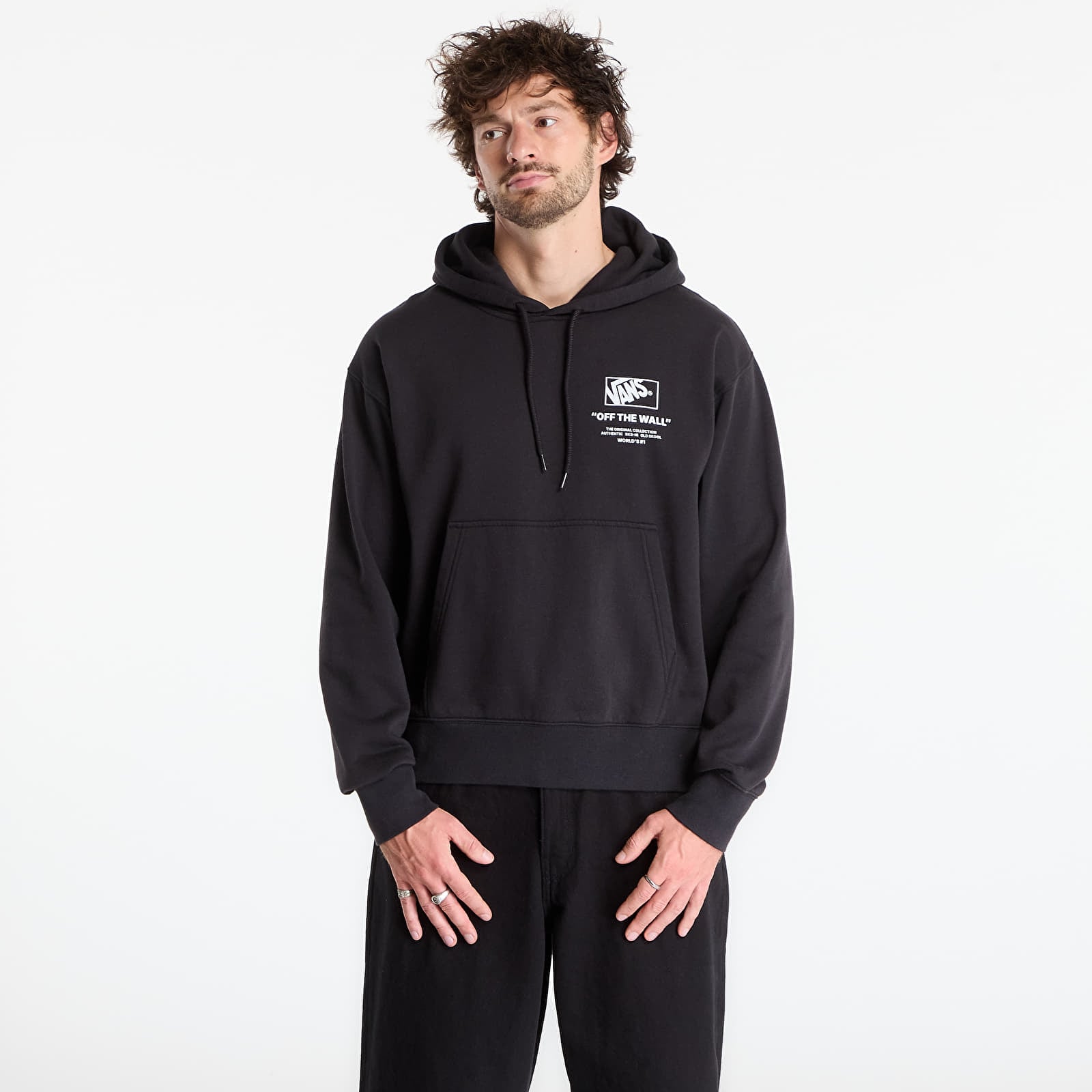 Dukserice Vans Stacked Hi Pullover Black/ White