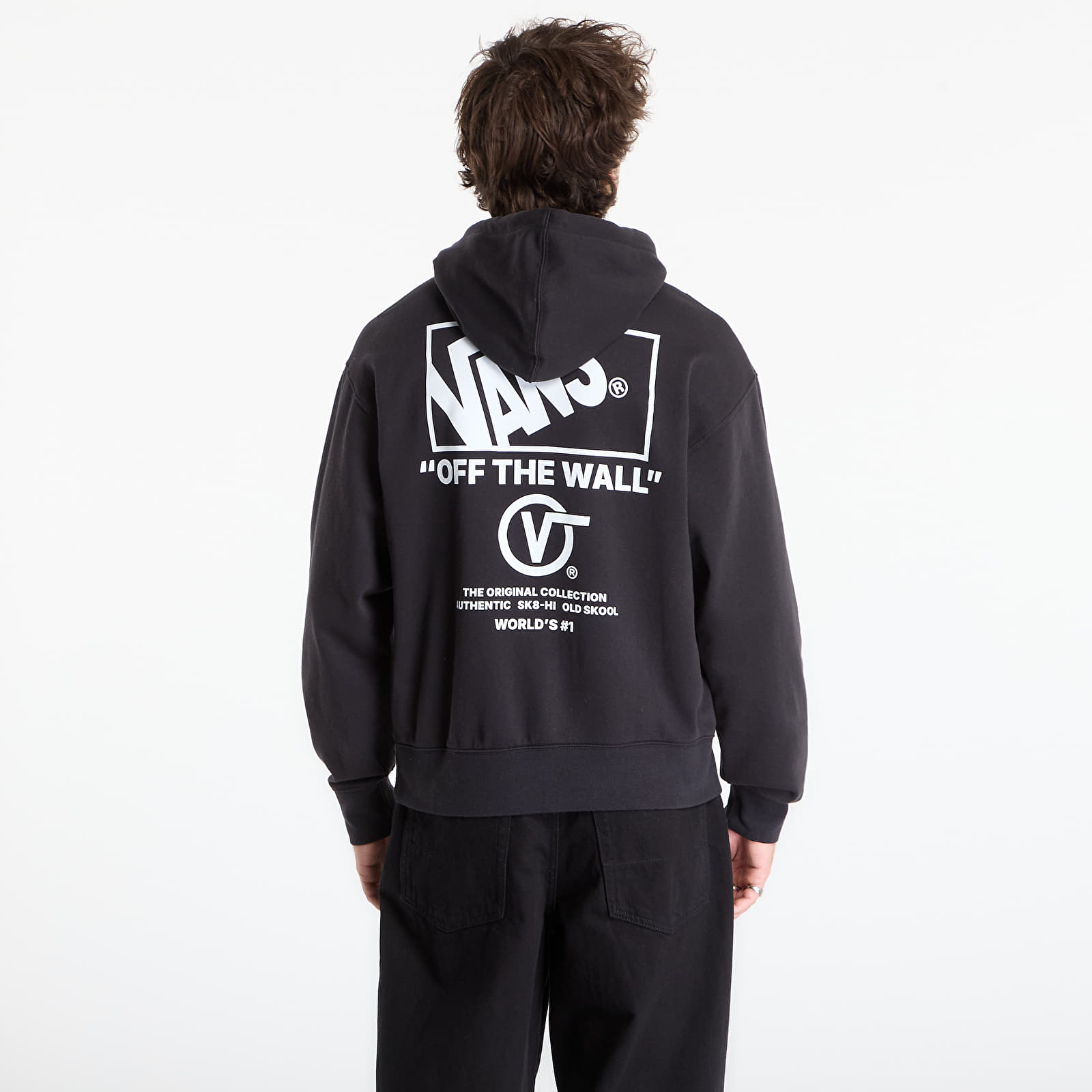Dukserice Vans Stacked Hi Pullover Black/ White
