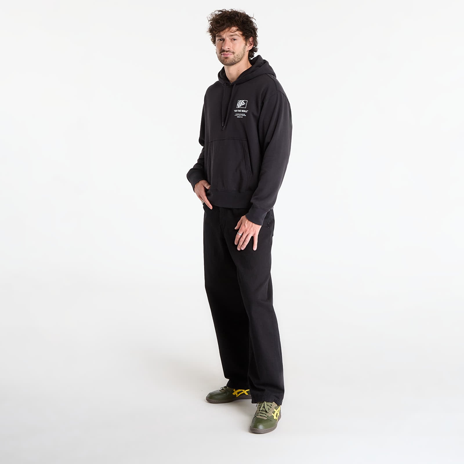 Dukserice Vans Stacked Hi Pullover Black/ White