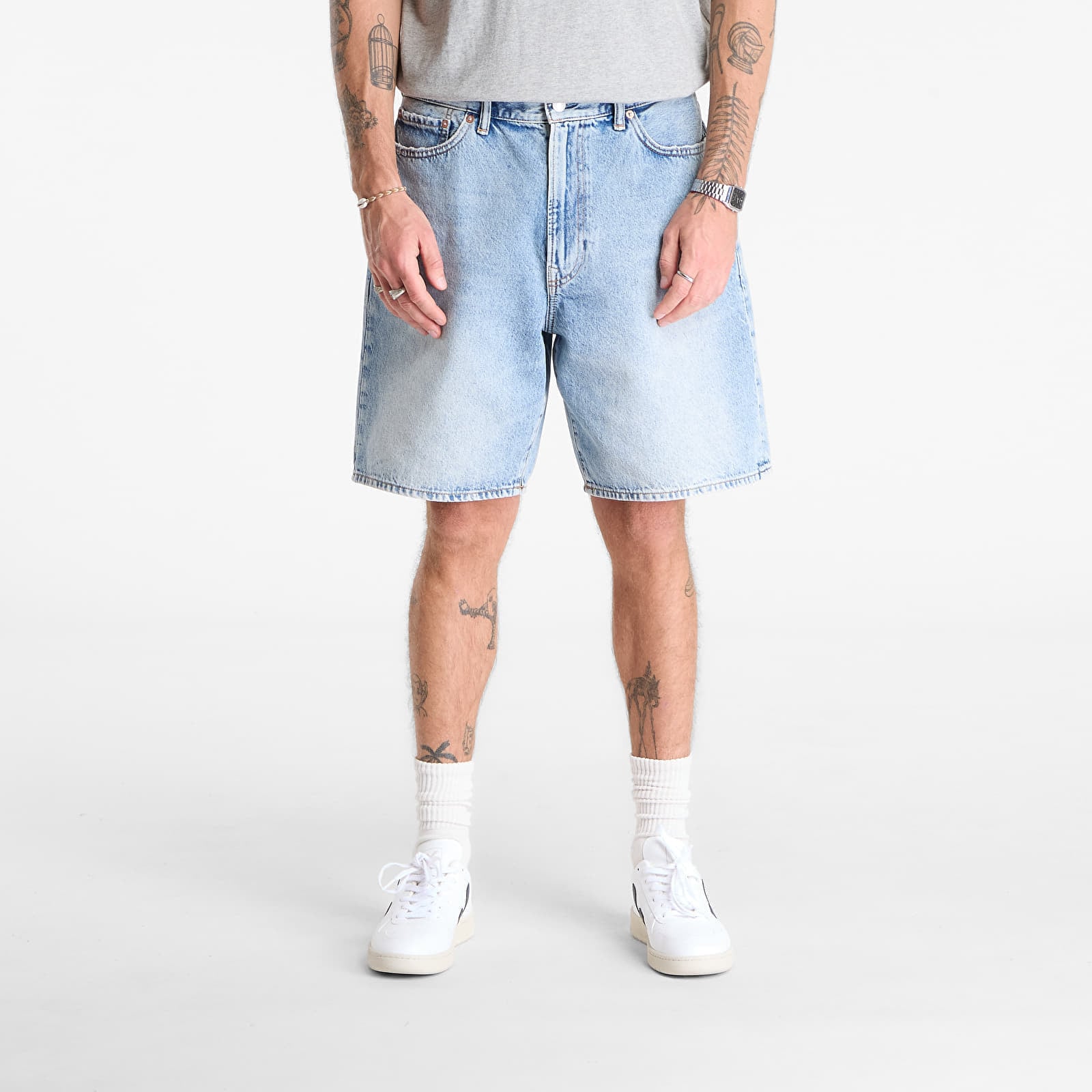 Pantaloni scurți GAP Denim Loose Light Wash Short Medium Wash W33