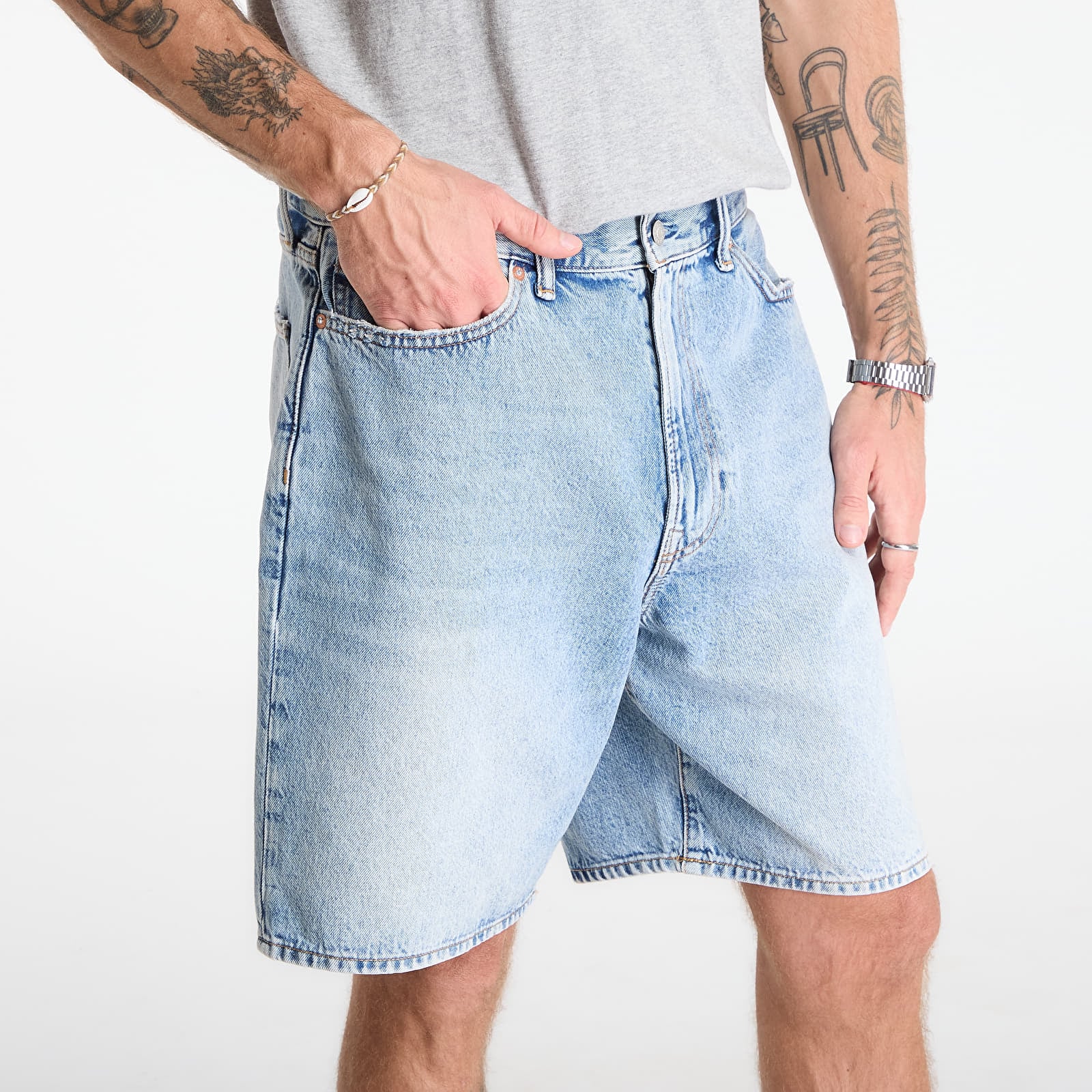 Kraťasy GAP Denim Loose Light Wash Short Medium Wash