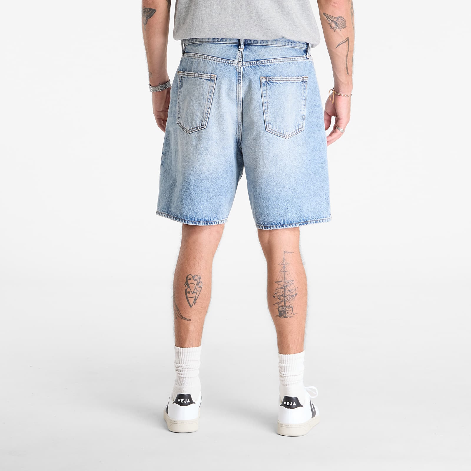 Kraťasy GAP Denim Loose Light Wash Short Medium Wash