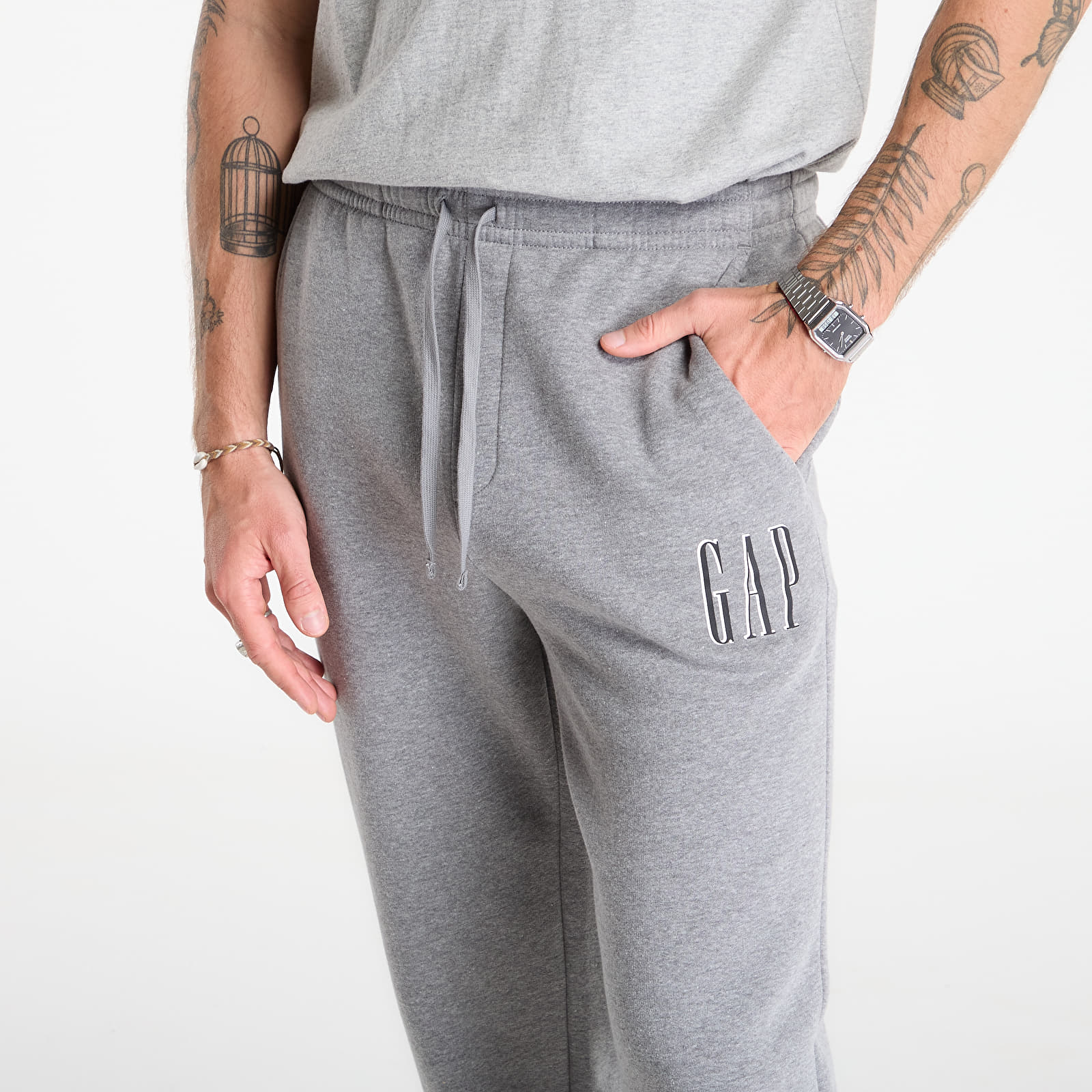 Verryttelyhousut GAP V-Opp Logo Straight Sweatpant Heather Gray