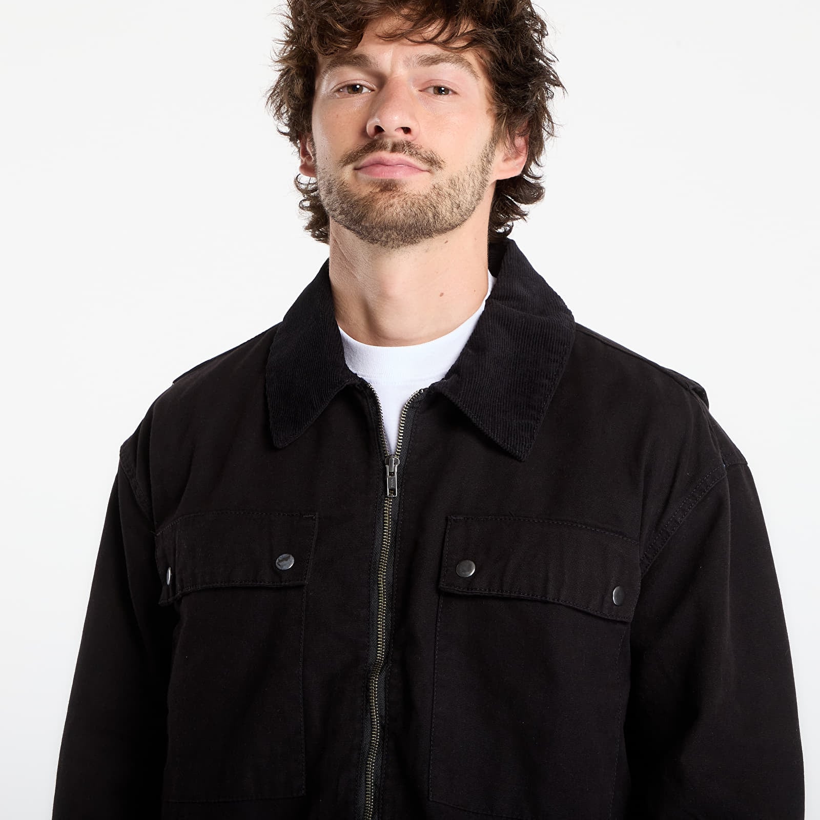 Jakas Urban Classics Mens Workwear Cotton Jacket Black