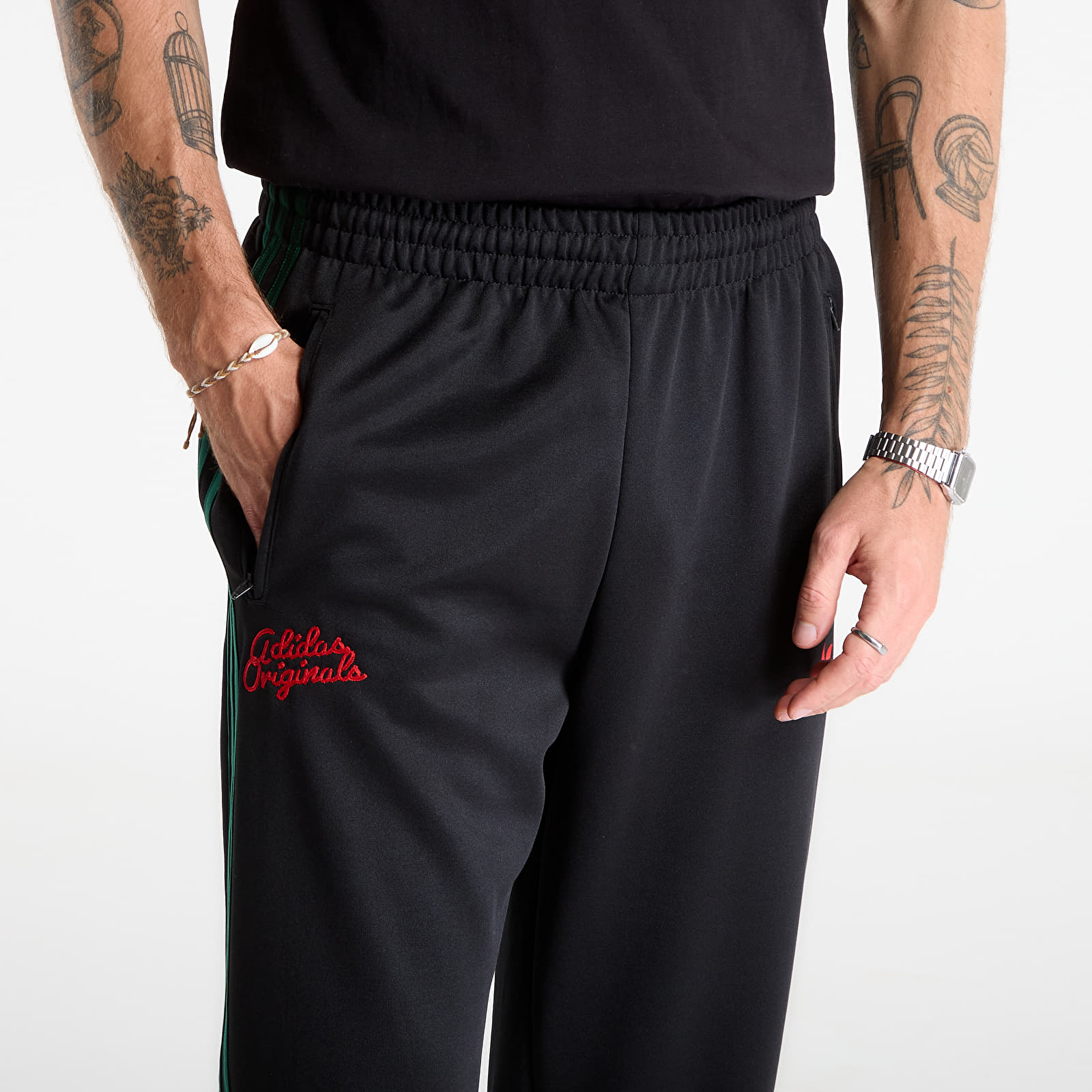 Jogginghosen adidas Track Pants Black/ Collegiate Green