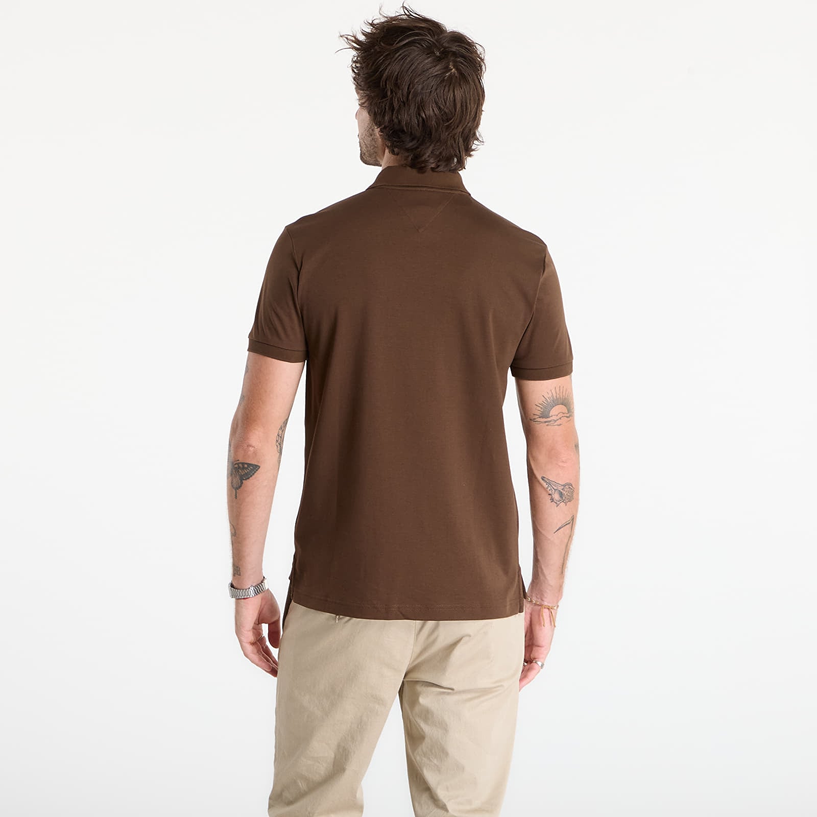 Marškinėliai Tommy Hilfiger Liquid Cotton Reg Seasonal Polo Legacy Brown