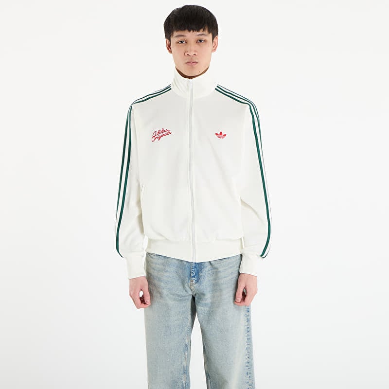 Verryttelypaita adidas Firebird Roses Track Top Off White/ Collegiate Green