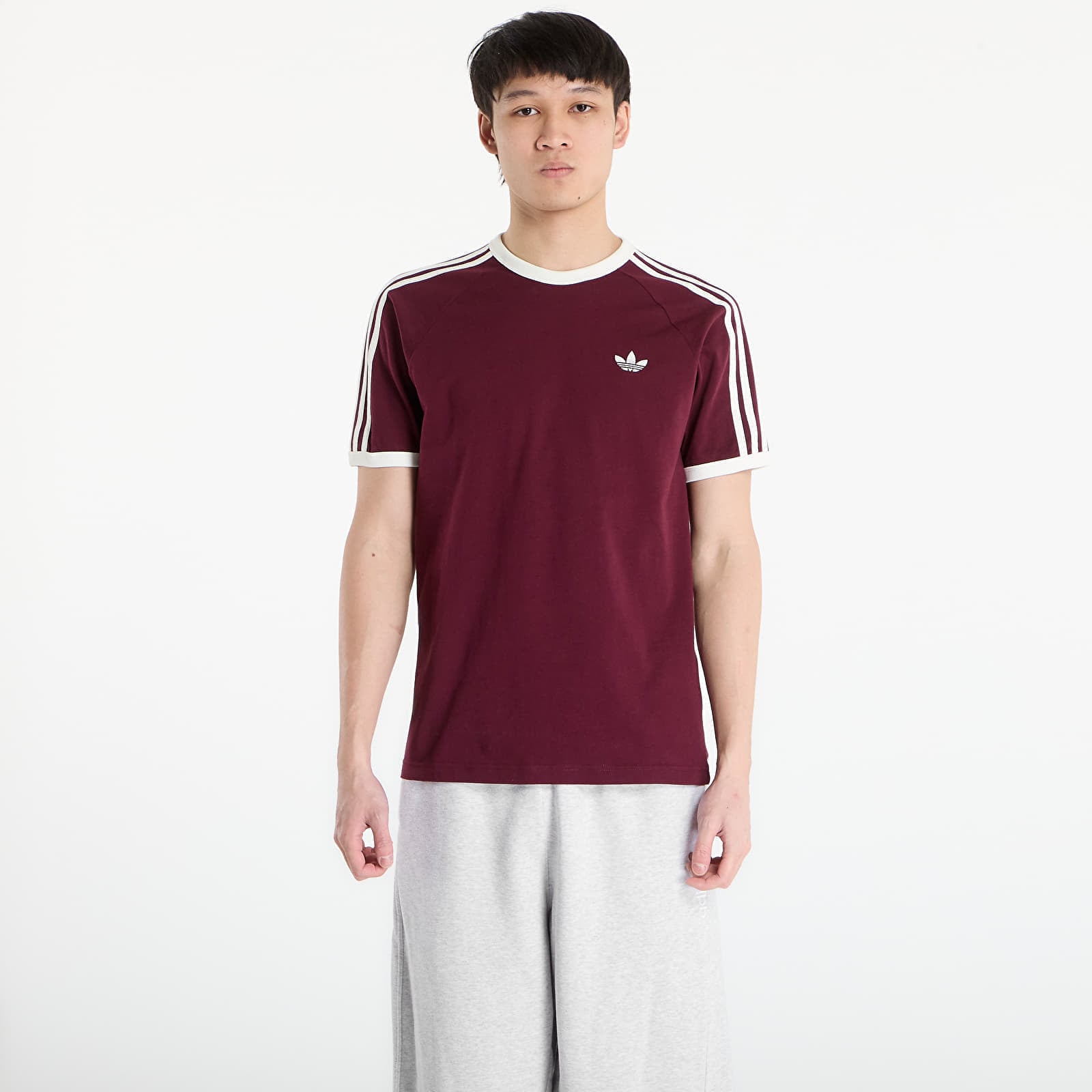 T-shirt adidas 3S Tee Maroon/ Off White XL