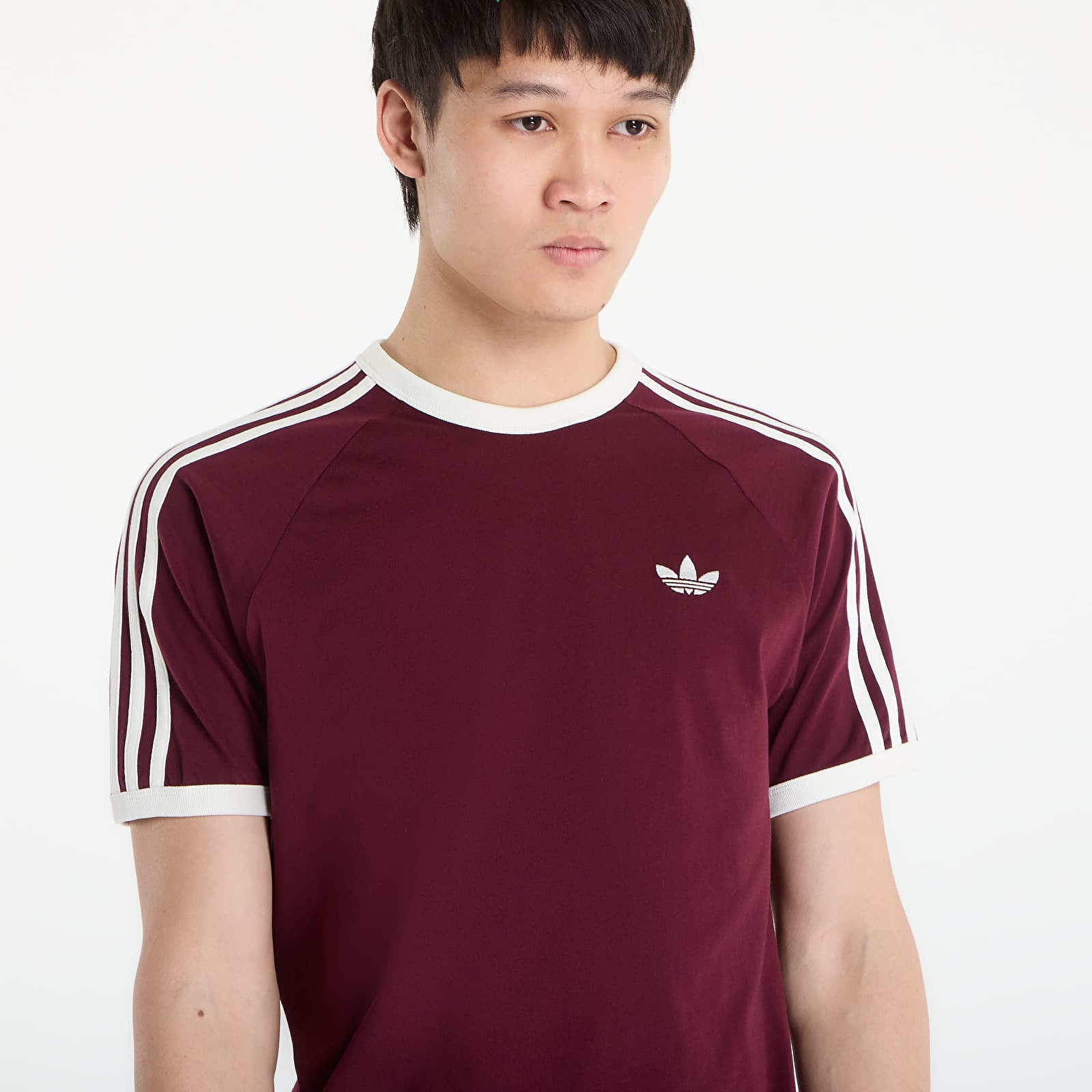 T-Shirts Männer adidas 3S Tee Maroon/ Off White