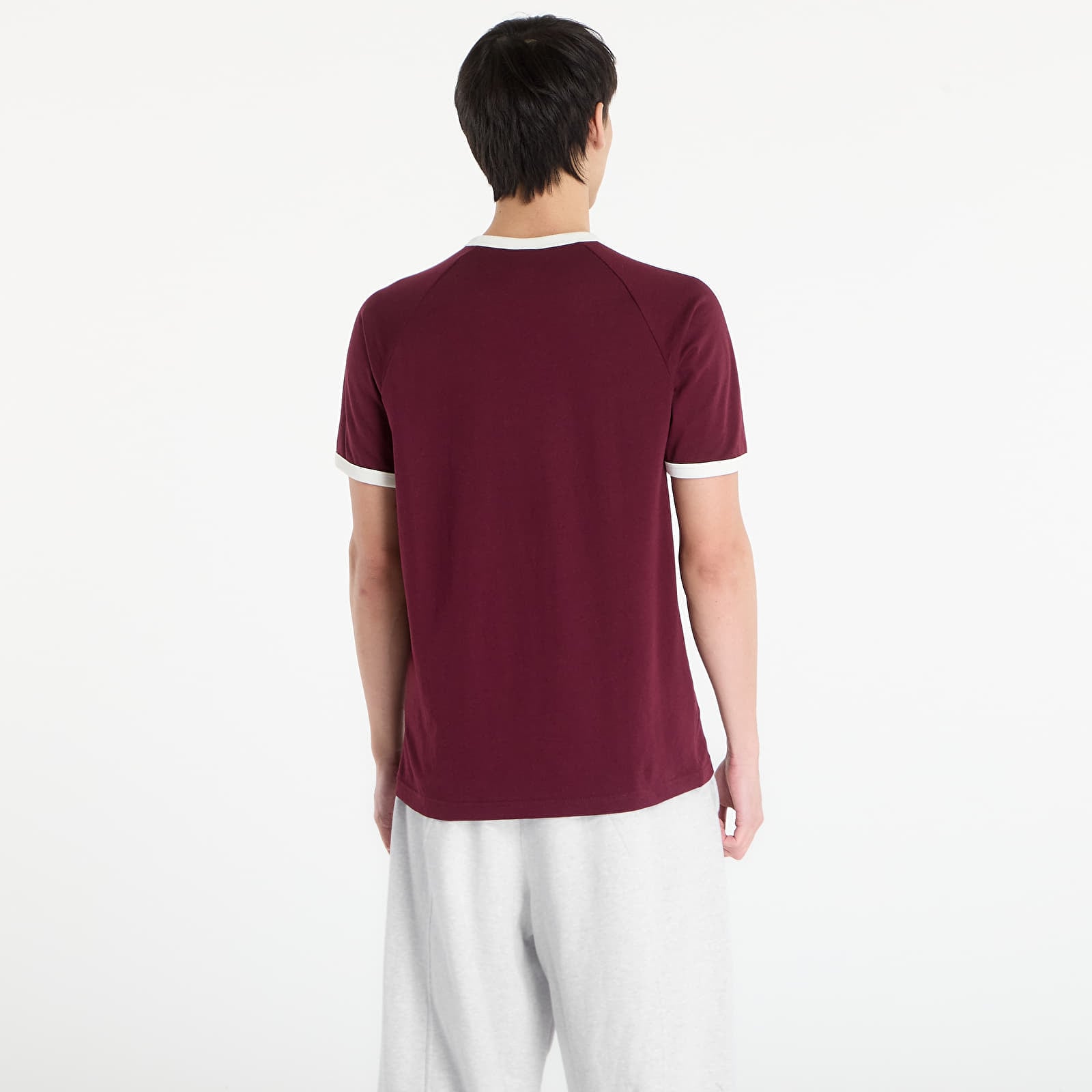 T-Shirts Männer adidas 3S Tee Maroon/ Off White