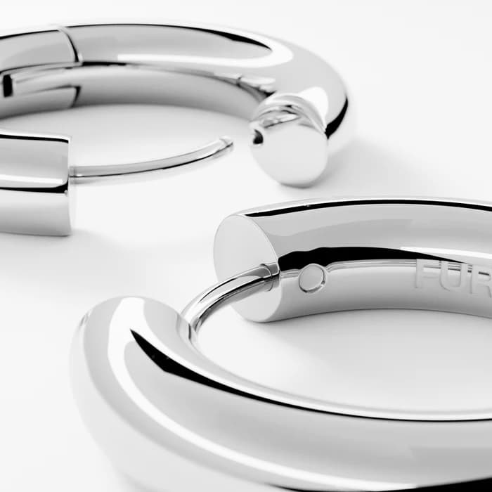 Ostali dodaci FURIOSA®  Chubby Hoop Earrings Silver