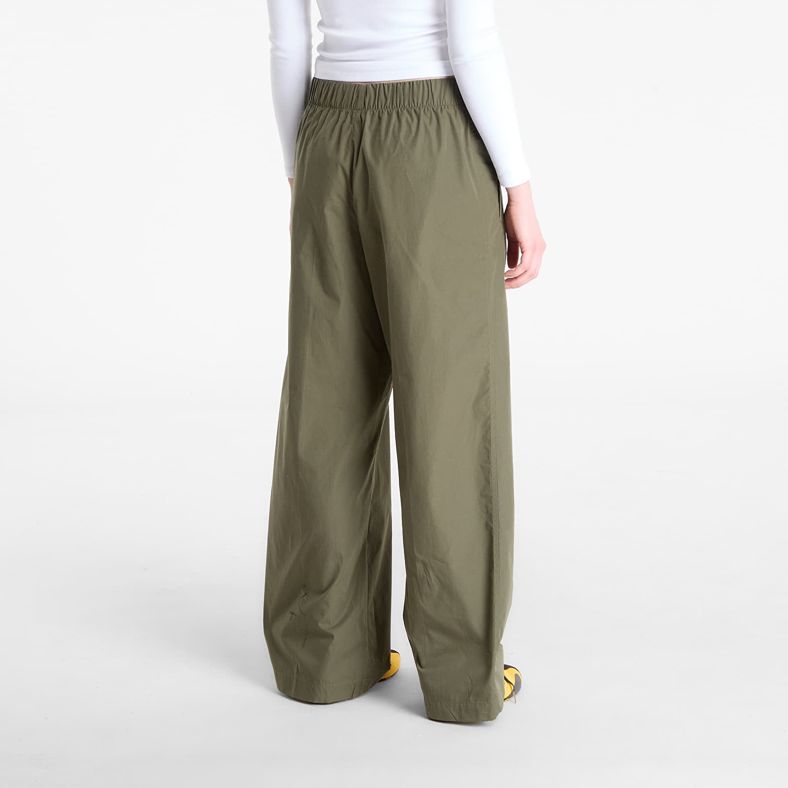 Dámske nohavice Calvin Klein Jeans Poplin Ewaist Pull O Pants Fatigue