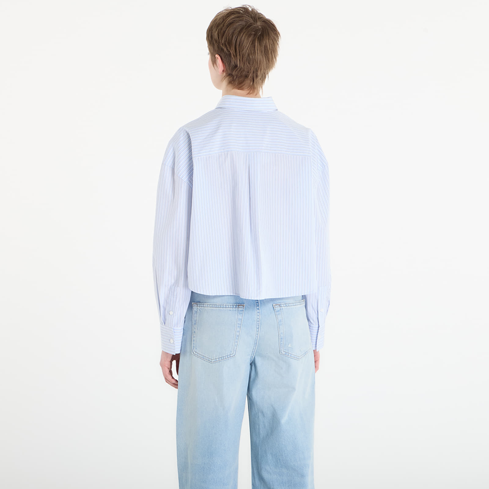 Camicie donna Calvin Klein Jeans Yarndye Cotton Poplin Shirt Blue