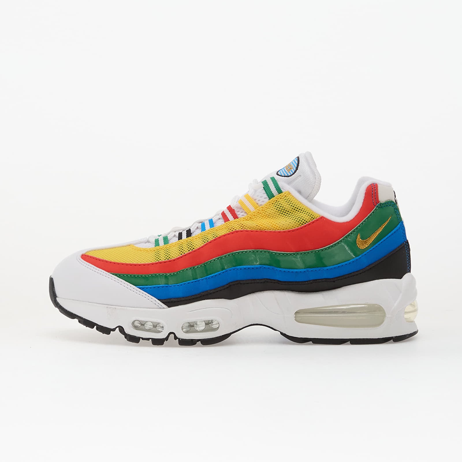 Pánske tenisky a topánky Nike Air Max 95 Big Bubble Prm White/ Metallic Gold-Chile Red-Photo Blue