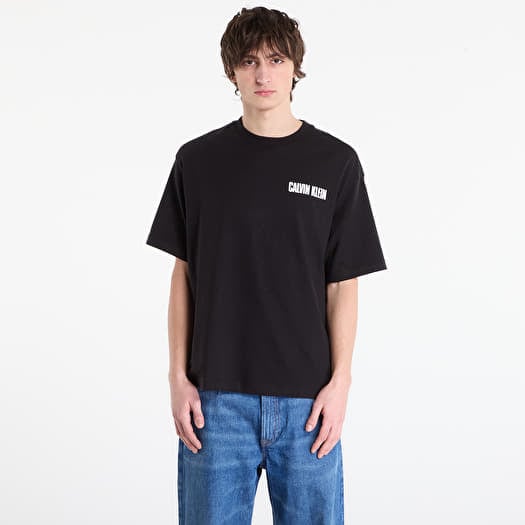 Tričko Calvin Klein Jeans Ss 16S Ck Vert Logo Tee Black