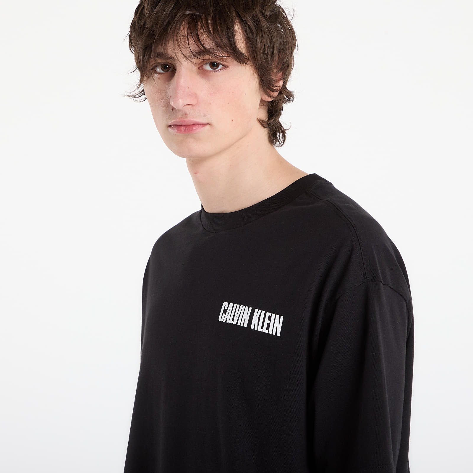 Marškinėliai Calvin Klein Jeans Ss 16S Ck Vert Logo Tee Black