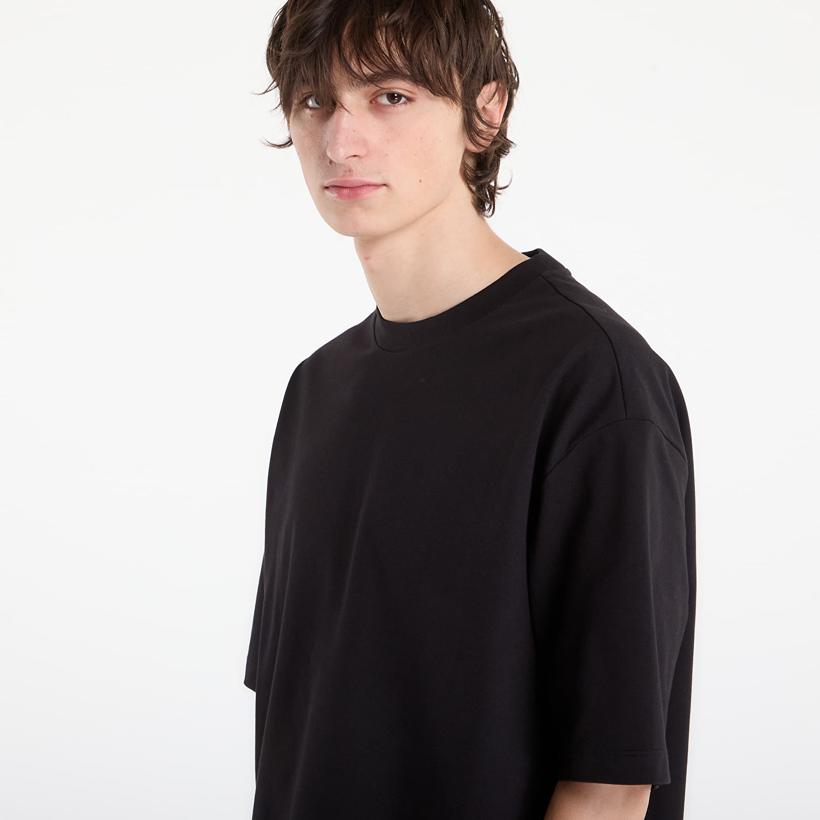 Marškinėliai Calvin Klein Jeans Ss Relaxed Cooling Piqu Tee Black