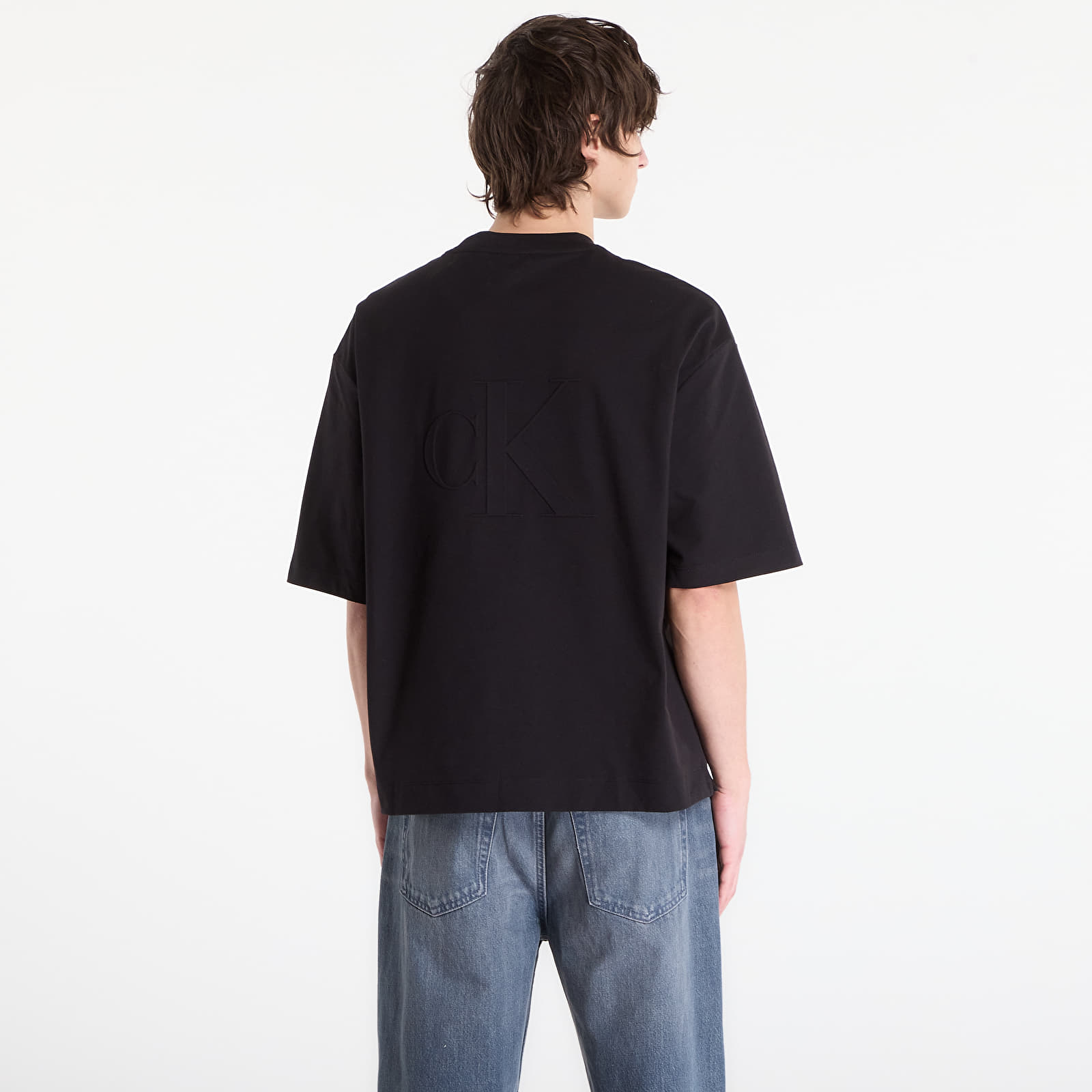 Marškinėliai Calvin Klein Jeans Ss Relaxed Cooling Piqu Tee Black