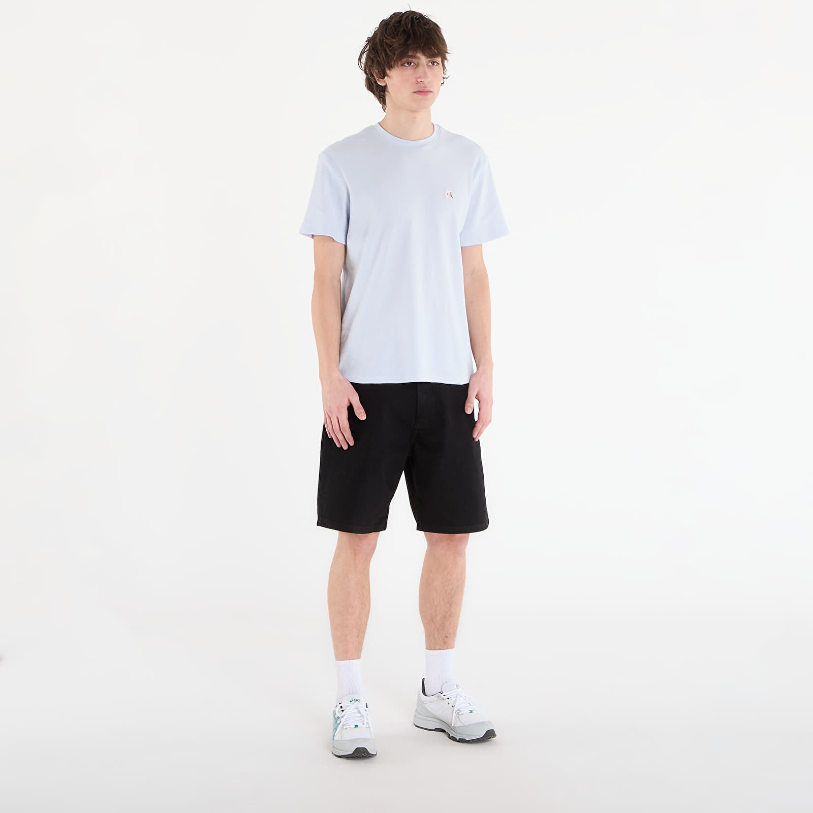 T-shirts  Calvin Klein Jeans Ss Waffle Badge Crew Tee Blue