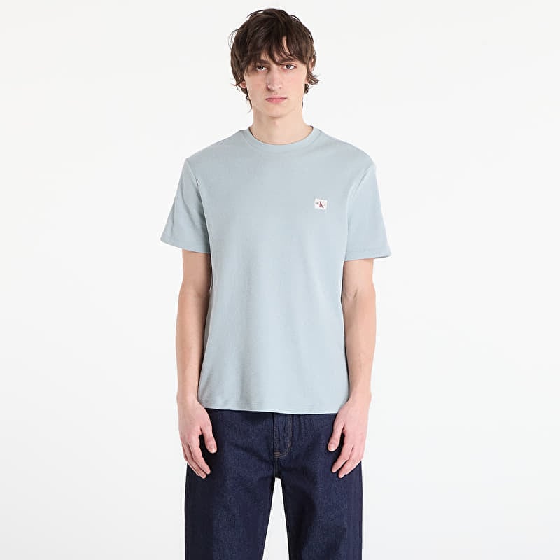 Tričko Calvin Klein Jeans Ss Waffle Badge Crew Tee Gray