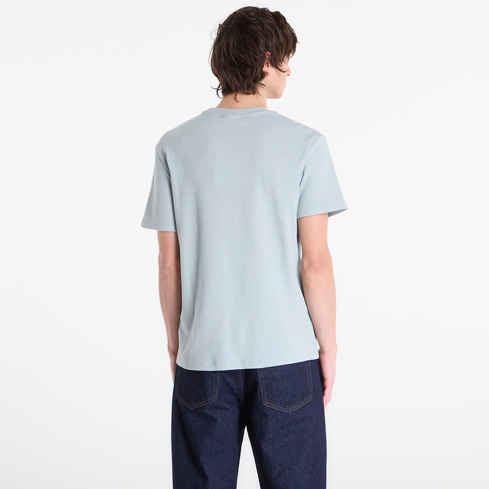 T-shirts Calvin Klein Jeans Ss Waffle Badge Crew Tee Gray