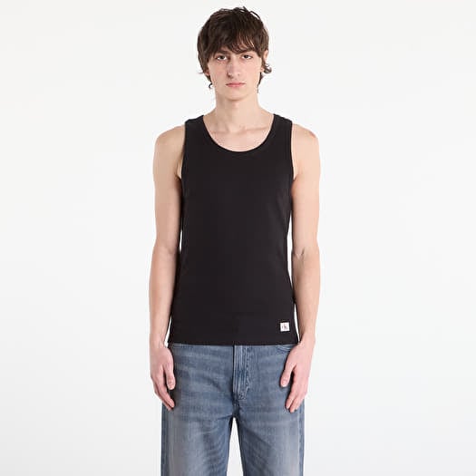 Calvin Klein Jeans 2X2 Rib Badge Tank Black