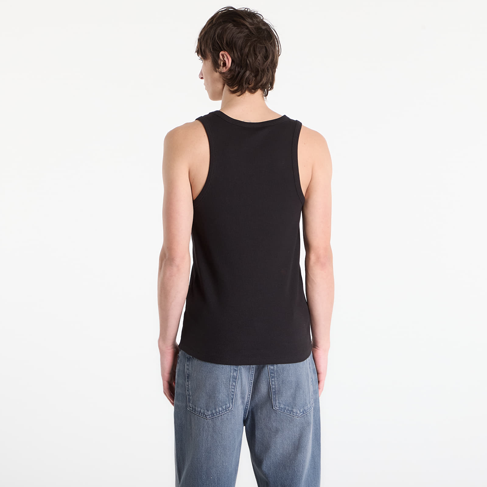 Tiltiņi Calvin Klein Jeans 2X2 Rib Badge Tank Black