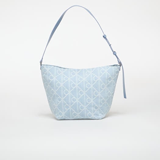 Torba Calvin Klein Emblem Aop Denim Bucket Blue