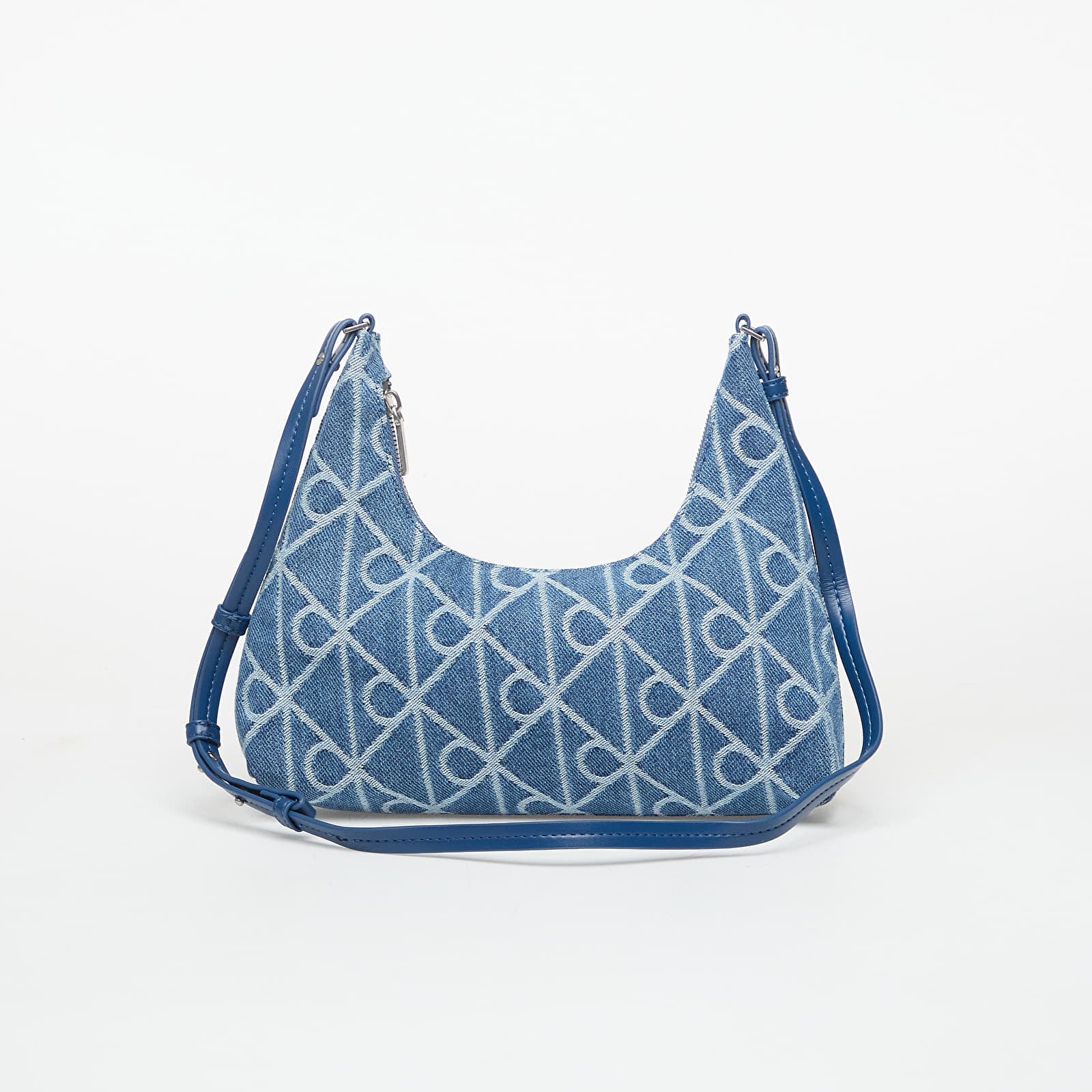 Męskie torby na ramię Calvin Klein Emblem Aop Denim Sho Blue